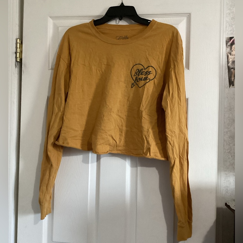 Bless Your Heart Long-Sleeved Crop Top